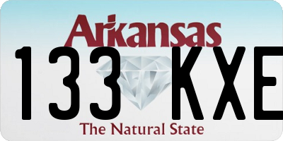 AR license plate 133KXE