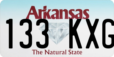 AR license plate 133KXG