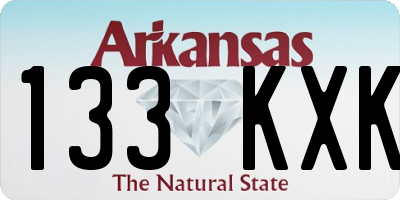 AR license plate 133KXK