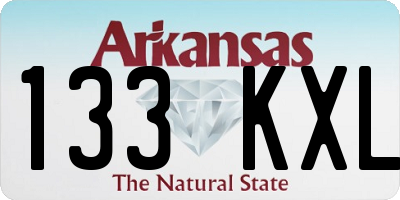 AR license plate 133KXL