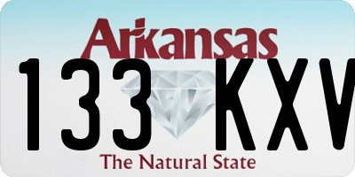 AR license plate 133KXV