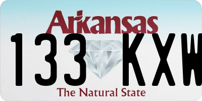 AR license plate 133KXW