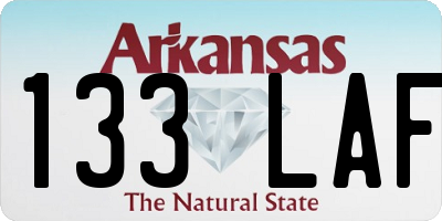 AR license plate 133LAF