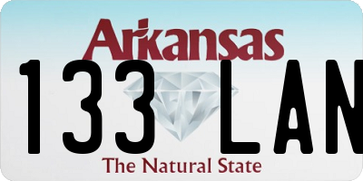 AR license plate 133LAN
