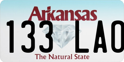 AR license plate 133LAO