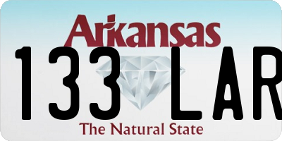 AR license plate 133LAR