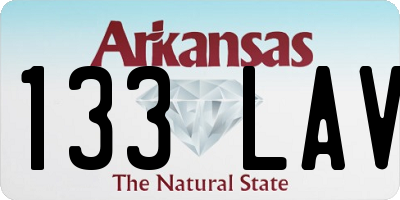 AR license plate 133LAV