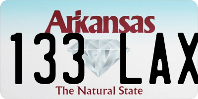 AR license plate 133LAX