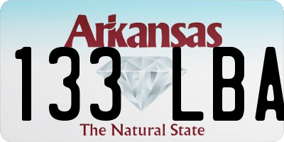 AR license plate 133LBA