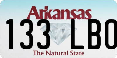 AR license plate 133LBO
