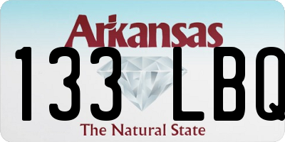 AR license plate 133LBQ