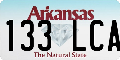 AR license plate 133LCA