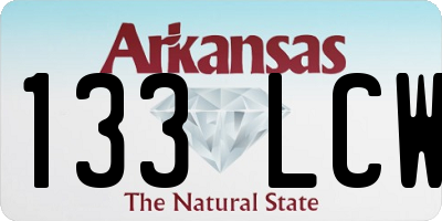 AR license plate 133LCW