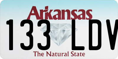 AR license plate 133LDV