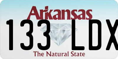 AR license plate 133LDX