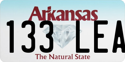 AR license plate 133LEA