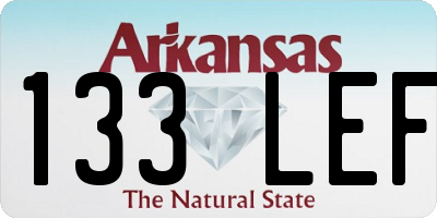AR license plate 133LEF