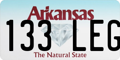 AR license plate 133LEG