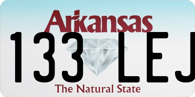 AR license plate 133LEJ