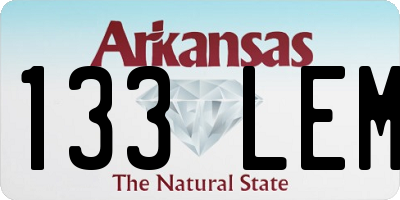 AR license plate 133LEM