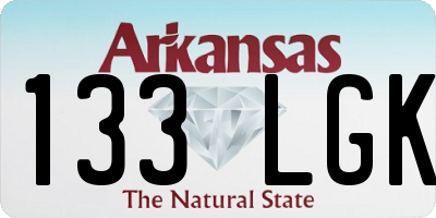 AR license plate 133LGK