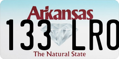 AR license plate 133LRO
