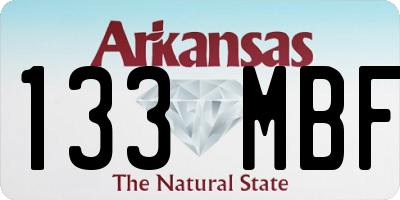 AR license plate 133MBF