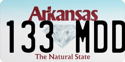 AR license plate 133MDD