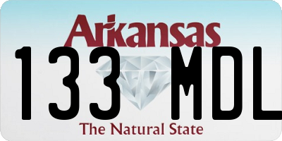 AR license plate 133MDL