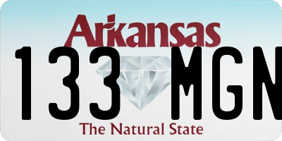 AR license plate 133MGN