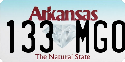 AR license plate 133MGO
