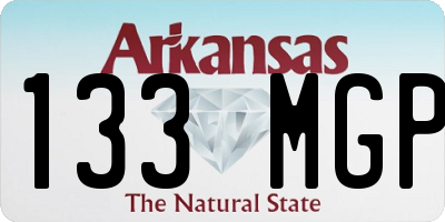 AR license plate 133MGP