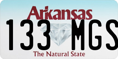AR license plate 133MGS