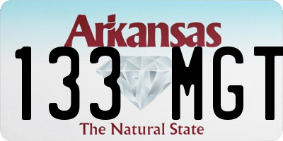 AR license plate 133MGT