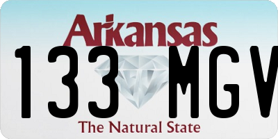 AR license plate 133MGV