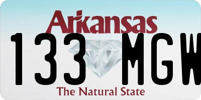 AR license plate 133MGW