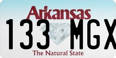 AR license plate 133MGX