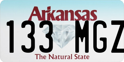 AR license plate 133MGZ