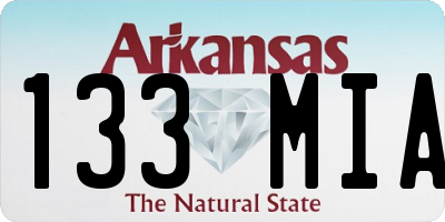 AR license plate 133MIA