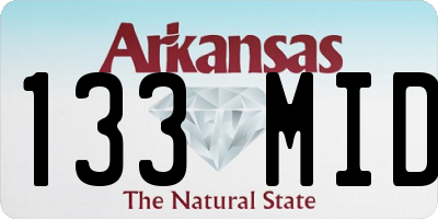 AR license plate 133MID