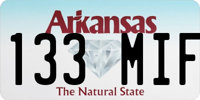 AR license plate 133MIF