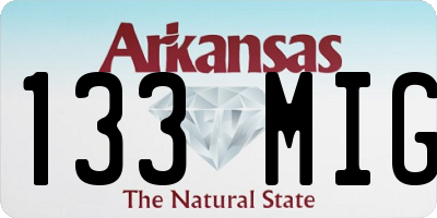 AR license plate 133MIG