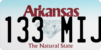 AR license plate 133MIJ