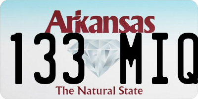 AR license plate 133MIQ