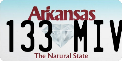 AR license plate 133MIV
