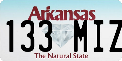 AR license plate 133MIZ