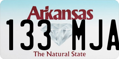 AR license plate 133MJA