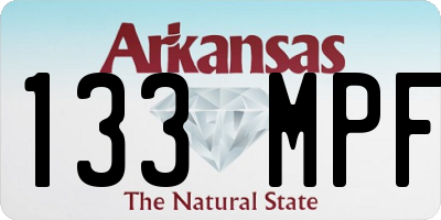 AR license plate 133MPF