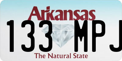 AR license plate 133MPJ