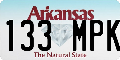AR license plate 133MPK